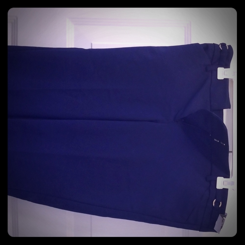 Navy blue ankle pants